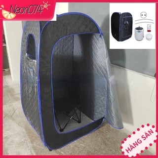Lều xông hơi có thể gập lại Spa màu đen với Điều khiển từ xa nồi 2L để sử dụng tại nhà - Neon074