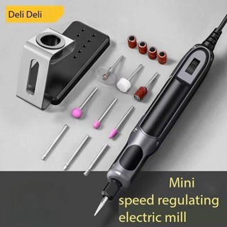 Deli Khắc Bút Máy Xay 18V 4 Tốc Độ Quy Định Khắc Mini Khoan Điện Dụng Cụ Xoay Pin Không Dây Lưới Khoan