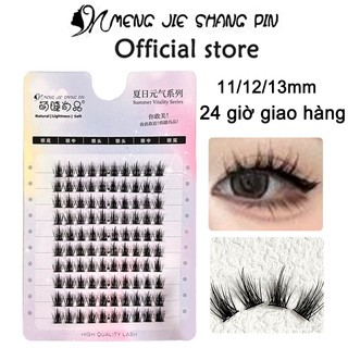Mengjieshangpin mới 10 hàng tua rua lúa mì lông mi giả lông mi tự nhiên lông mi dày 11/12/13mm