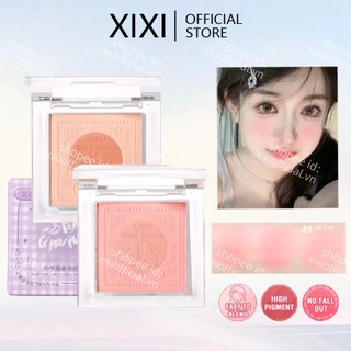 Xixi Face Blusher Hai tông màu Matte Natural Cheek Tint Brighten Face Chống thấm nước Đường viền mặt Mỹ phẩm Phấn má hồng Trang điểm nữ mềm NO.D724