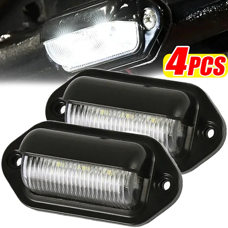 6 LED Xe Ô Tô Biển Số Đèn Đa Năng Chống Thấm Nước Đuôi Đèn Cho Xe SUV Xe Tải Trailer Biển Số Đèn 12-24V