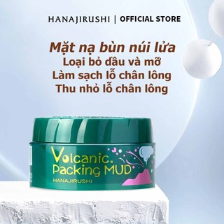 Mặt nạ đất sét 80g HANAJIRUSHI Bùn núi lửa Kiểm soát dầu Làm sạch lỗ chân lông Ngăn ngừa mụn đầu đen