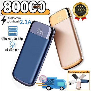 Sạc dự phòng 80000mah sạc nhanh Đầu ra USB kép cục sạc dựng phòng tích hợp màn hình Led có đèn pin sạc sự phòng