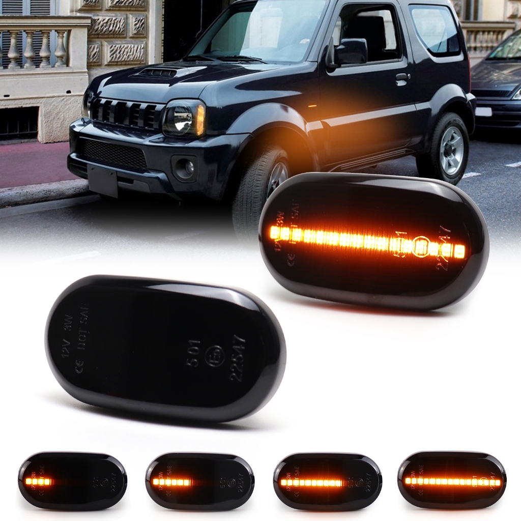 2 Chiếc Bên Đèn Tín Hiệu LED Năng Động Biến Tín Hiệu Bên Đèn Đánh Dấu Cho Suzuki Jimny JB64W JB74W J