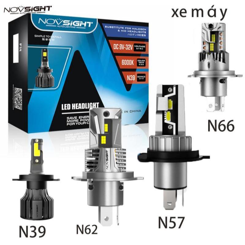 1 Gói Đèn pha LED xe máy NOVSIGHT H4 màu trắng 6500K Cắm và chạy [Bảo hành 1 năm]