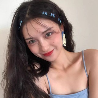 Miua🔮Kẹp Tóc Hình Bướm Xanh Thời Trang Hàn Quốc