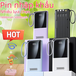 Sạc dự phòng 30000mah Pin dự phòng 50000mah Tốc độ sạc pin dự phòng rất nhanh,Tích hợp sạc 4 trong 1