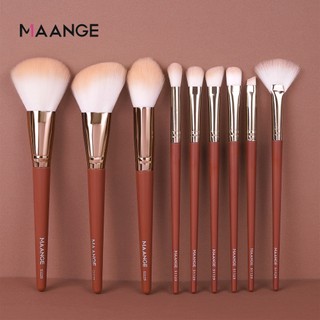 Bộ 9 cọ trang điểm MAANGE đánh phấn phủ/ má hồng/ mắt chuyên nghiệp