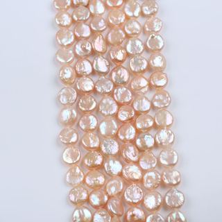 10-11mm màu hồng tự nhiên thật lỏng lẻo nước ngọt dây ngọc trai baroque để làm đồ trang sức