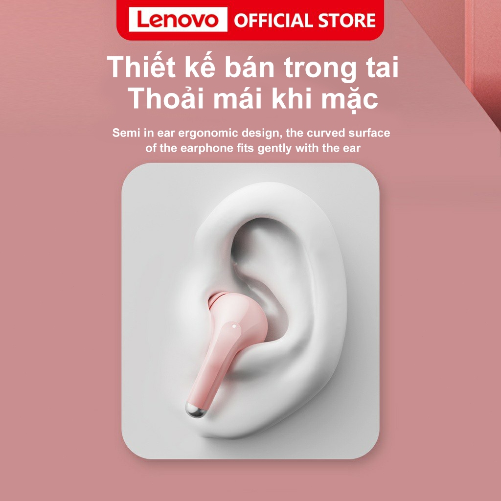 Tai nghe Bluetooth không dây Lenovo LP40 Pro âm thanh nổi HD giảm ồn thông minh cảm ứng chống nước | BigBuy360 - bigbuy360.vn