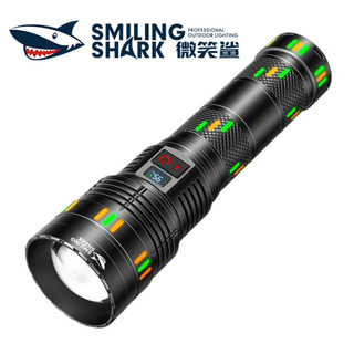Cá Mập Cười SD5996 Đèn Pin Siêu Sáng Led M80 10000 Lumens Đèn Pin Mạnh Mẽ Mát Nhiều Màu Sắc 6 Chế Độ 181300 Đèn pin có thể sạc lại USB Đèn pin cắm trại ngoài trời Chiếu sáng đi bộ đường dài