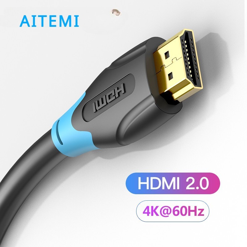 Cáp HDMI 2.0 phiên bản cáp 4K phiên bản cấp cao nhất bằng đồng nguyên chất mạ vàng HDMI sang HDMI nam sang nam cáp âm thanh độ phân giải cực cao 4K (3840 * 2160) @ 60Hz Cáp HDMI 2.0