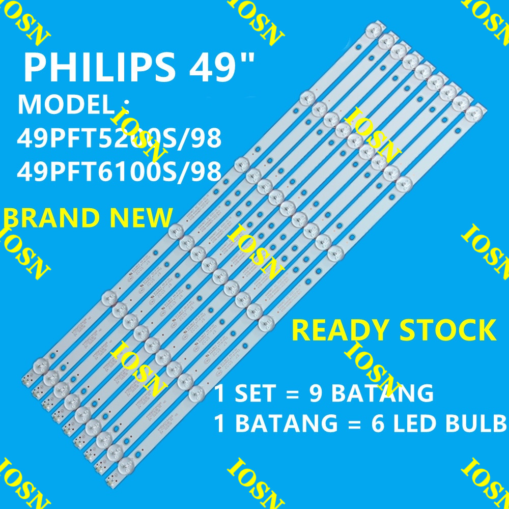 PHILIPS 49PFT5200S / 98 / 49PFT6100S / 98 ĐÈN LED TV BARU HÀNG CÓ SẴN 49PFT5200S / 49PFT6100S / 49PF