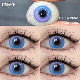  Ống kính áp tròng cosplay KSSEYE Hàng năm 2 chiếc Ống kính áp tròng được phân loại 14,2MM với giải pháp cos nhân vật anime kính áp tròng màu halloween Trang điểm mắt