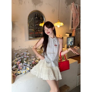 【JMWOMEN】Áo yếm ca rô dây mới
