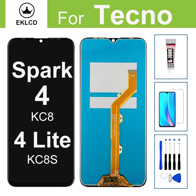 Dành Cho Tecno Spark 4 KC2 KC8 Màn Hình LCD Spark4 Lite KC8S Bộ Số Hóa Màn Hình Cảm Ứng Lắp Ráp Điện