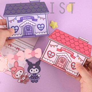 Sanrio House Yên Tĩnh Sách Pinch Âm Nhạc Crayon Máy Bay Kỳ Lân Giấy Búp Bê Gia Đình Giải Nén Sách Đồ Chơi Handmade DiY Kuromi Chất Liệu Thay Thế