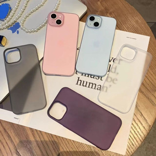Ốp điện thoại siêu mỏng trong suốt pc cứng mờ chống sốc cho iphone 15 14 13 12 11 pro max 14 15 plus