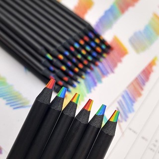 Bút chì đầy màu sắc 3,3mm Học sinh viết vẽ Đồ dùng nghệ thuật Graffiti Bút chì màu cầu vồng