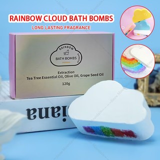  cầu vồng viên sủi bồn tắm bom tắm tạo bọt bồn tắm viên thả bồn tắm Bath Boom Rainbow Bath Bomb 120g 