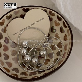 Xin LAN YAS HE Nữ Mới Bạc Bóng Cao Su Co Giãn Dây Buộc Tóc Thời Trang Và Đa Năng Phụ Kiện Tóc