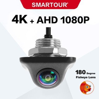 Smartour Car 1080P AHD Camera lùi tầm nhìn ban đêm 180 "Góc rộng Chống nước Camera đỗ xe phía sau