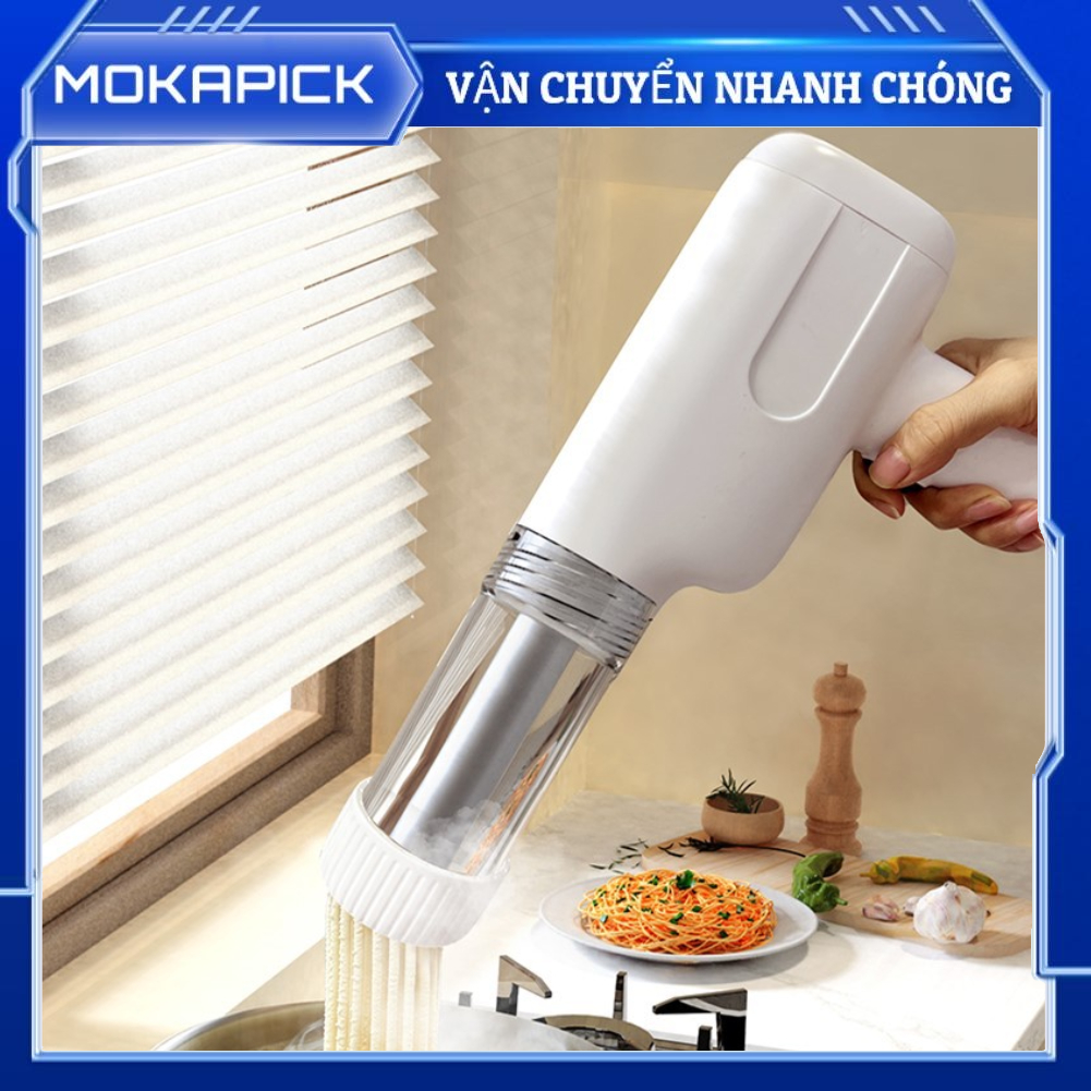 [Hàng Sẫn] Khuôn Máy Ép Làm Bún Tươi, Mỳ Sợi, Mì Nui, Máy làm mì bằng điện ép ống cầm tay hiệu quả cao với 6 khuôn cho gia đình Mokapick