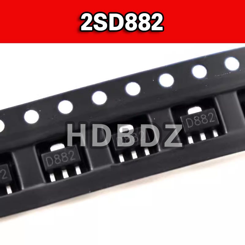 20 ~ 50 Chiếc 2SD882 D882 SOT-89 NPN Pha Lê Điện Ba Tầng Chip IC SMD
