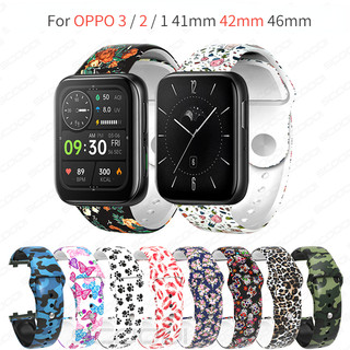 Dây Đeo Silicon Sơn Cho OPPO watch 3 / 2 / 1 41mm 42mm 46mm Dây Đồng Hồ Thông Minh Dây Đeo Tay Thể Thao Vòng Tay