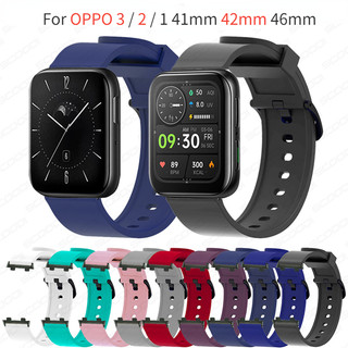 Dây đeo silicon mềm cho OPPO watch 3 / 2 / 1 41mm 42mm 46mm Đồng hồ thông minh Dây đeo đồng hồ đeo tay thể thao