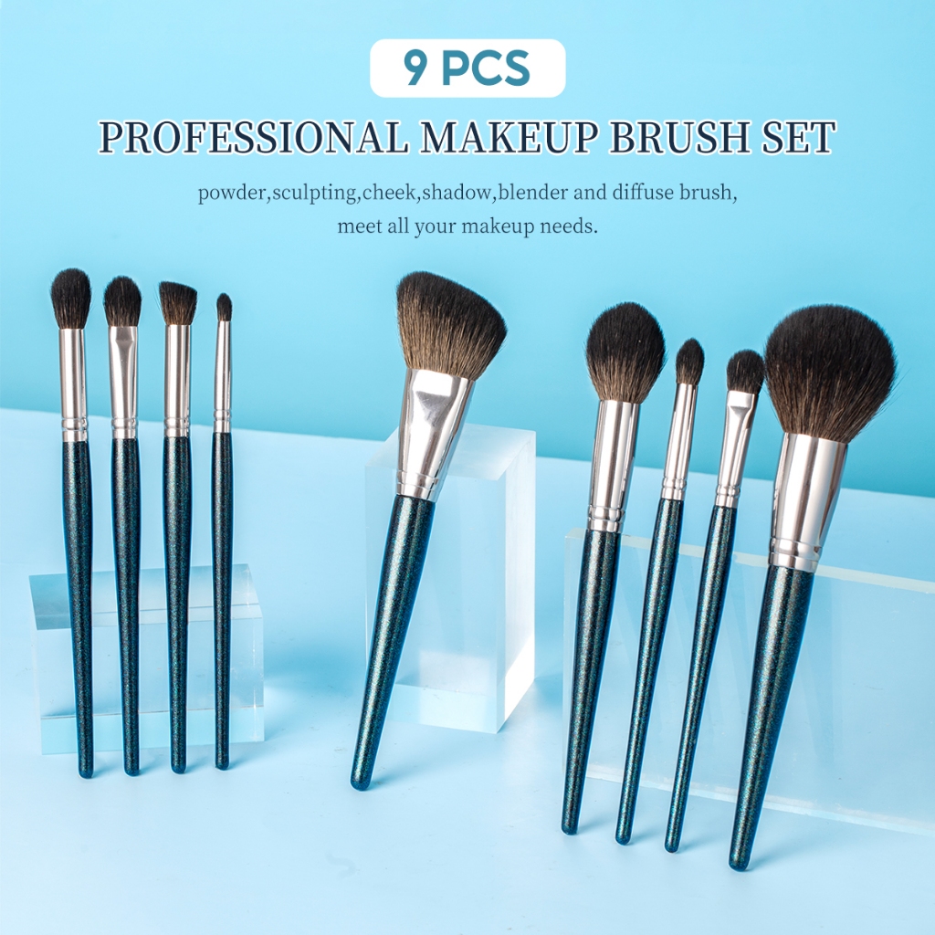 OVW Bộ cọ trang điểm OVW Powder Cheek Blusher Blender Diffuse Brush 9 CÁI ZH00082