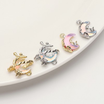 Mặt Trăng Thủy Tinh Mặt Dây Chuyền Mencus Mặt Dây Chuyền Ngôi Sao Trăng Quyến Rũ Cho DIY Trang Sức Thủ Công Làm Vòng Cổ Vòng Tay Bông Tai Phụ Kiện