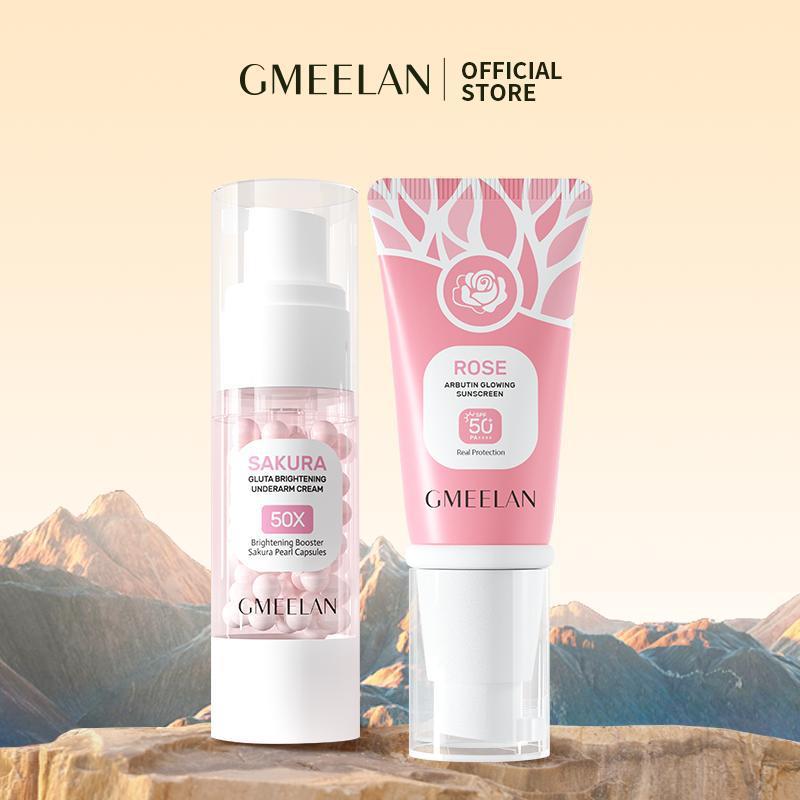 GMEELAN 2PCS  Kem Dưỡng Nách Sakura Underarm Cream 30g Kem hỗ trợ dưỡng sáng nách+Chiba Rose Kem chố