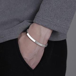 Vòng tay thép titan 22783 đơn giản phong cách Hàn Quốc cho nam và nữ