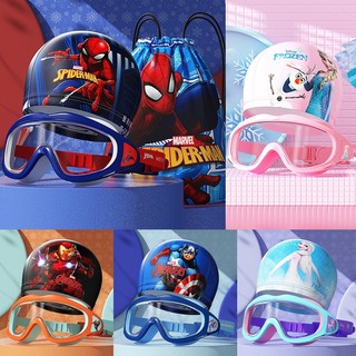 Kính bơi trẻ em Disney Spider Man/Elsa 360 góc nhìn  cản tia UV, hạn chế sương mờ ngăn nước tuyệt đối