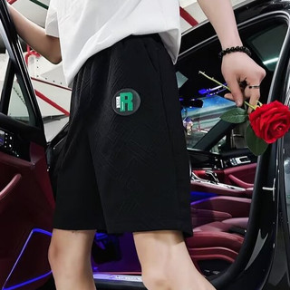 Chữ Cái Hình Ảnh Quần Short Nam Vách Ngăn Thời Trang Thường Ngày Phù Hợp Với Quần Giữa Nam Mùa Hè ins Hợp Thời Trang Đẹp Trai Thẳng Thể Thao Năm Điểm Quần Nam M-3XL
