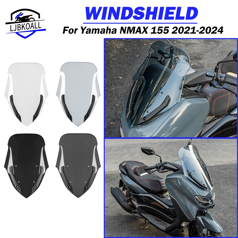 LJbkOOALL X-MAX 300 2017-2025 N-MAX155 NMAX155 125 Kính Chắn Gió Kính Chắn Gió Cho Yamaha N-MAX NMAX