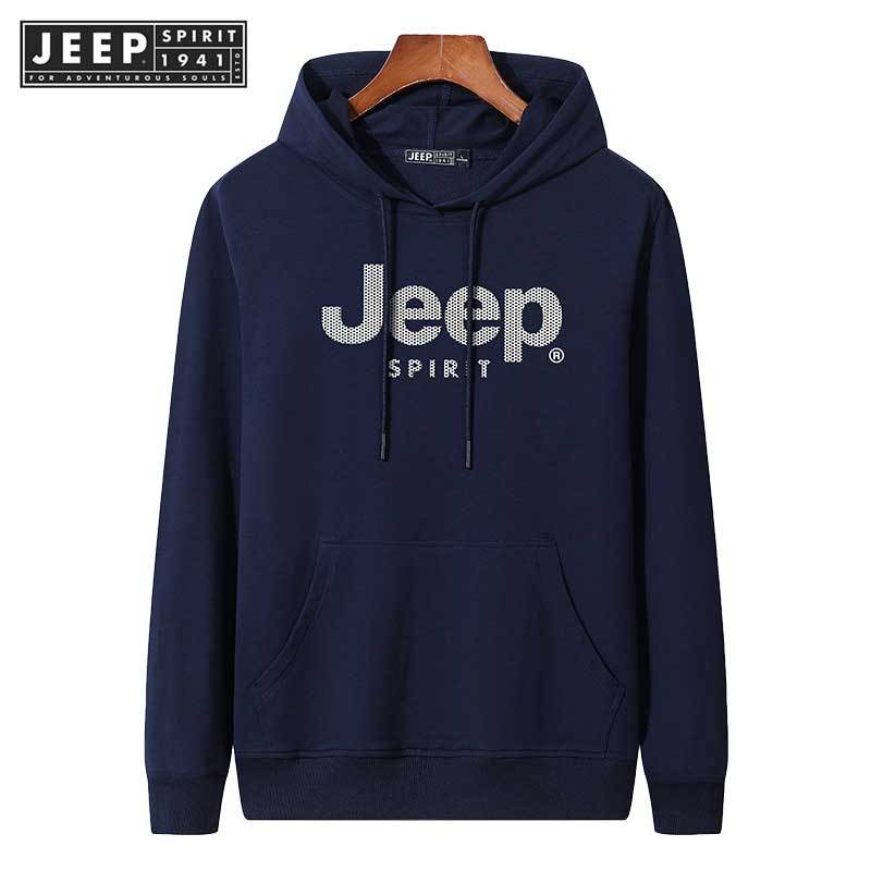 Áo hoodie JEEP SPIRIT 1941 ESTD tay dài in chữ thời trang cho nam
