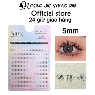 Mengjieshangpin 10 hàng lông mi dưới mèo rừng nhỏ ~ lông mi giả lông mi phân đoạn 5mm
