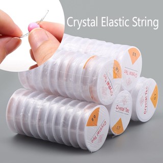 0.4 / 0.5 / 0.6 / 0.1 / 0.8 / 1.0mm Dây pha lê đàn hồi trong suốt Dây đính cườm Dây chỉ để làm đồ trang sức Phụ kiện vòng tay DIY