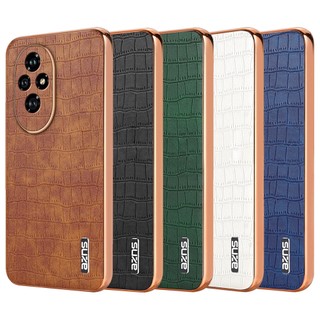 Ốp Điện Thoại Da Họa Tiết Cá Sấu Cho Honor X50 GT X50i 90 Lite 90 100 200 Magic 6 Pro Mạ Khung Bảo Vệ Vỏ Cứng