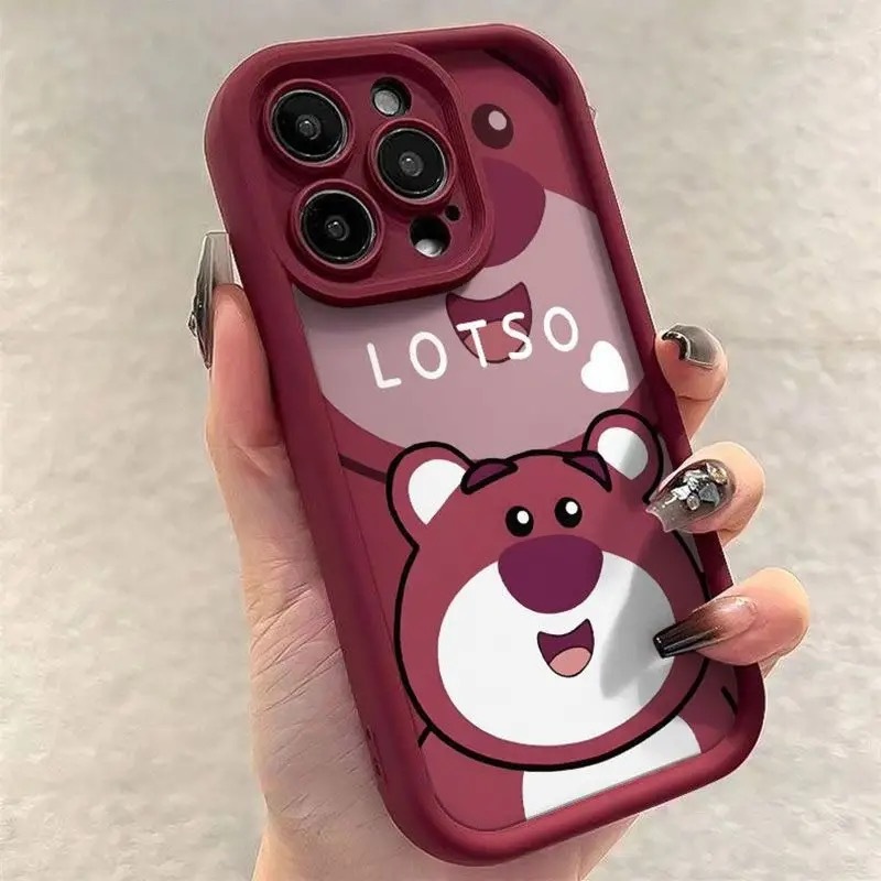 ốp lưng OPPO Reno 6 5G Reno 5 Pro A83 A74 5G A91 A59 F1S A59S Strawberry Bear chống rơi trường hợp đ