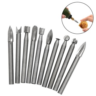 10 Cái / Mini Gỗ Khắc Điện Máy Mài Đầu Mũi Khoan 3 Mm Shank Gỗ Khắc HSS Thép Tốc Độ Cao
