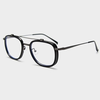 0195 Phong Cách Mới Kim Loại Retro Đôi Tia Phi Công Nghệ Thuật Độc Đáo Kính Khung Hợp Thời Trang Nam Nữ Khung Phẳng