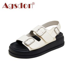 Agsdon  Giày Sandal La Mã Dép Nữ Phong Cách Mới Đế Dày Thể Thao Bên Ngoài Mặc