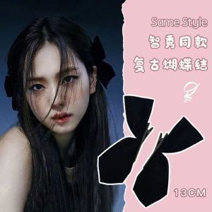 Zhixiu 's nhung nơ tóc jisoo nửa mảnh kẹp lưng đầu bên kẹp tóc mũ nón