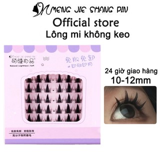 Mengjieshangpin 6 hàng mi không dùng keo nối mi dày tự nhiên không cần keo