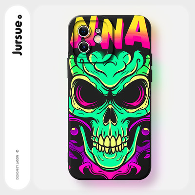 Ốp lưng JURSUE mềm chống bẩn ngầu độc lạ nam cho iPhone 17 16 15 14 13 12 11 Pro Max SE 2020 X XR XS ip 8 7 Plus kute Y5228Q