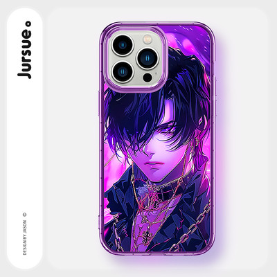 Ốp lưng JURSUE mềm chống bẩn ngầu nam màu cho iPhone 16 15 14 13 12 11 Pro Max SE 2020 X XR XS ip 8 7 Plus kute Y5226Q