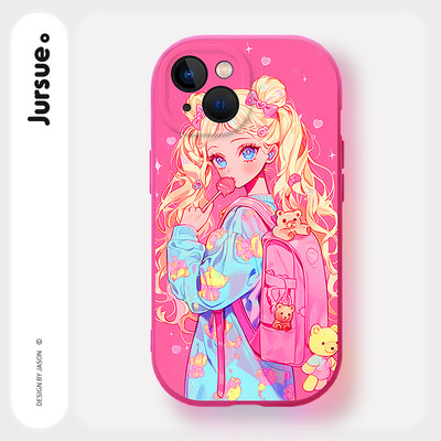 Ốp lưng JURSUE mềm chống bẩn dễ thương đẹp độc lạ cho iPhone 16 15 14 13 12 11 Pro Max SE 2020 X XR XS ip 8 7 Plus kute Y5221Q
